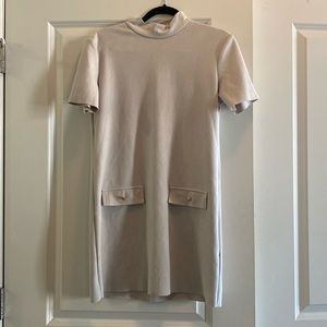 ZARA short cream dress